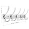 WEBI Coat Rack Wall MountCoat Hooks Wall MountedCoat Hanger WallHook Rack Rail5 Triple Hooks for Hanging JacketClothesHatsChrome