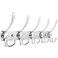 WEBI Coat Rack Wall MountCoat Hooks Wall MountedCoat Hanger WallHook Rack Rail5 Triple Hooks for Hanging JacketClothesHatsChrome