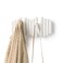 Umbra Picket WallMounted Coat Rack Rail Hook with 5 Retractable Wood Pegs Modern SpaceSaving Storage Organizer White
