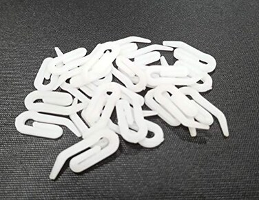 FAPBADRI Hook for Curtain ChannelM Track System Plastic 200 Pieces Basic