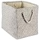 DII Woven Paper Storage Bin Geo Diamond Gray Medium Rectangle