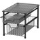 Simple Houseware Stackable Sliding Basket Organizer Drawer Black 2Tier