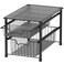 Simple Houseware Stackable Sliding Basket Organizer Drawer Black 2Tier