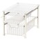 Simple Houseware Stackable Sliding Basket Organizer Drawer White 2Tier