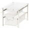 Simple Houseware Stackable Sliding Basket Organizer Drawer White 2Tier