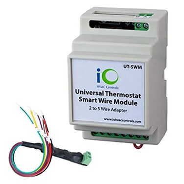 iO HVAC Controls UTSWM Universal Thermostat Smart Wire Module with 2 to 5 Wire Adapter