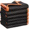SIMPLI-MAGIC SimpliMagic 79522 Heavy Duty Padded Moving Blankets OrangeBlack 72 x 80 6 Pack