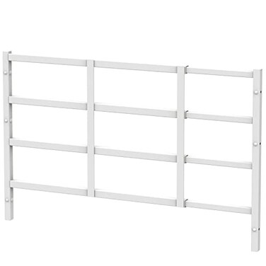 Delmoar Fixed Window Safety Guard 19x 38 Adjustable Width Prevents Accidental Falls NonEgress Tamper Resistant Screws Included White Single Pack