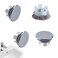 PCTC 4 Pack Sink Basin Overflow Trim Ring Solid Bathroom Sink Trim Overflow Cover Insert in Hole Round Caps Double Layer Solid Chrome