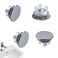 PCTC 4 Pack Sink Basin Overflow Trim Ring Solid Bathroom Sink Trim Overflow Cover Insert in Hole Round Caps Double Layer Solid Chrome