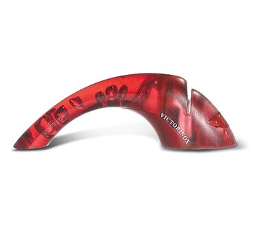 Victorinox Knife Sharpener Kitchen Knife Sharpener for Home Essentials Features Ceramic Rolls Perfect for Left RightHanded Use Red