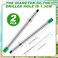 Lasnten 2 Pack Straw Puncher for Plastic Lids Lemonade Cups Stainless Steel Straw Hole Puncher Punching Tools for Cafe Drinks Deli Container Squeezed Fresh Lemonade Stand Supplies87 InchGreen