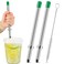Lasnten 2 Pack Straw Puncher for Plastic Lids Lemonade Cups Stainless Steel Straw Hole Puncher Punching Tools for Cafe Drinks Deli Container Squeezed Fresh Lemonade Stand Supplies87 InchGreen