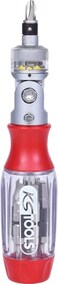KS Tools 14 Ratchet Bit Screwdriver180 Pivoting Head BuiltIn Bit Storage with Ergonomic Handle 190mm