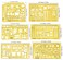 Traceease 6 Pieces House Plan Interior Design Furniture Templates for KitchenBedBath Drafting Tools Architecture Stencils