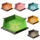 Grajar 6 Pcs DND Dice Tray with Characters Pattern for RPG DD Table Games Folding PU Leather and Velvet Rolling Holder Storage Box