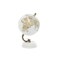 Deco 79 Marble Globe with White Marble Base 5 x 5 x 8 White