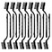 Topbuti 15 Pcs Mini Stainless Steel Wire Brush Set for Cleaning Welding Slag Rust Wire Bristle Scratch Brush Set Curved Handle Brushes