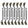 Topbuti 15 Pcs Mini Brass Wire Brush Set for Cleaning Welding Slag Rust Wire Bristle Scratch Brush Set Curved Handle Brushes Brass