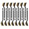 Topbuti 15 Pcs Mini Brass Wire Brush Set for Cleaning Welding Slag Rust Wire Bristle Scratch Brush Set Curved Handle Brushes Brass