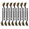 Topbuti 15 Pcs Mini Brass Wire Brush Set for Cleaning Welding Slag Rust Wire Bristle Scratch Brush Set Curved Handle Brushes Brass
