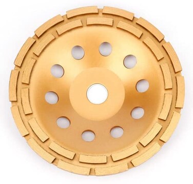 APLUS 9Inch Diamond Cup Grinding Wheel Double Row Diamond Grinder Disc for Concrete Granite Stone Marble etc
