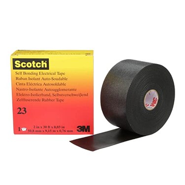3M Scotch Rubber Splicing Tape 23 2 in x 30 ft Black Professional Premium Grade SelfFusing EPR based Rubber Electrical Insulating Tape Highly Conformable MRO Electrical Construction 1 Roll
