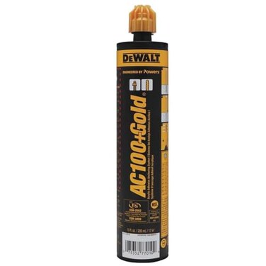 DEWALT Powers Fasteners AC100 Gold 8478SD Acrylic QuickShot Epoxy 10 oz Size