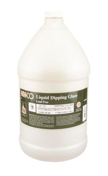 AMACO Low Fire Liquid Dipping Glaze Clear DC10 1 Gallon Jar