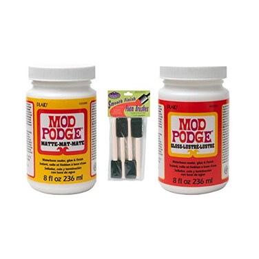 Mod Podge Decoupage Kit Mod Podge with Foam Brushes8 oz