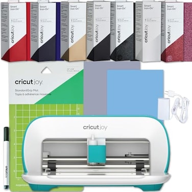 Cricut Joy Machine Bundle with 7 Smart IronOn Rolls Compact Cutting Machine for IronOn Vinyl TShirts Hats DIY Crafts