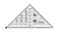 Creative Grids Half Square 4in1 Triangle Quilt Ruler CGRBH1 Made in USA 512in x 1012in NonSlip Grip Acrylic Quilting Sewing Crafting Patchwork Ruler Template