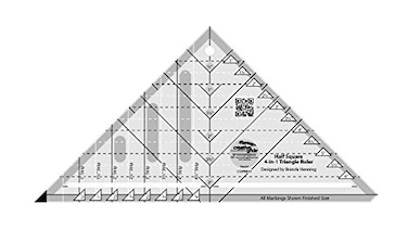 Creative Grids Half Square 4in1 Triangle Quilt Ruler CGRBH1 Made in USA 512in x 1012in NonSlip Grip Acrylic Quilting Sewing Crafting Patchwork Ruler Template