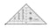 Creative Grids Half Square 4in1 Triangle Quilt Ruler CGRBH1 Made in USA 512in x 1012in NonSlip Grip Acrylic Quilting Sewing Crafting Patchwork Ruler Template