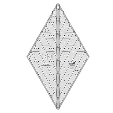 Creative Grids 60 Degree Diamond Ruler CGR60DIA Made in USA NonSlip Grip Acrylic Quilting Sewing Crafting Patchwork Ruler Template
