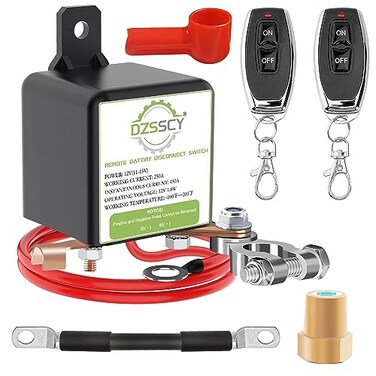 DZSSCY Remote Battery Disconnect Switch 12v 250A Battery Cut Off Switch AntiTheft Prevent Battery Drain Remote Battery Kill Switch for Car Disconnect Negative Car Kill Switch AntiTheft Truck