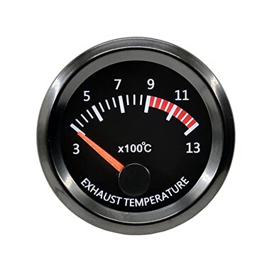 ESUPPORT Universal Car 52mm Pointer Exhaust Gas Temp Gauge Meter Kit Temperature EGT EXT White LED Light Pointer Indicator Dail Display Electronic
