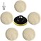 IPELY 7 Pcs 3 Inch Wool Polisher Buffing Wheel Small Buffing Pads for Drill Buffer Attachment with M10 Drill Adapter