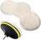 IPELY 6 Pcs 6 Inch Wool Polishing Buffing Pad Polishing Buffing Wheel for Drill Buffer Attachment with M14 Drill Adapter
