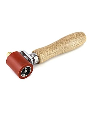 QWORK Silicone Seam Roller High Temperature Resistant Silicon Seam Hand Pressure Roller Welding Tool 40mm Red