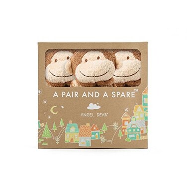 Angel Dear Brown Monkey Pair and A Spare Blankie Set