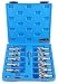 Accusize Industrial Tools 13 Pc 716 to 1116 Hss Annular Cutters 1 Cutting Depth 34 Weldon Shank with 2 Pilot Pins Strong Box N10