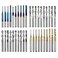 Genmitsu 40pcs End Mills CNC Router Bits 18 Shank CNC Cutter Milling Carving Bit Set Including 2Flute Flat Nose Ball Nose Nano Blue Coat Titanium Coat MC40A