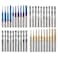 Genmitsu 40pcs End Mills CNC Router Bits 18 Shank CNC Cutter Milling Carving Bit Set Including 2Flute Flat Nose Ball Nose Nano Blue Coat Titanium Coat MC40A