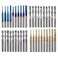 Genmitsu 40pcs End Mills CNC Router Bits 18 Shank CNC Cutter Milling Carving Bit Set Including 2Flute Flat Nose Ball Nose Nano Blue Coat Titanium Coat MC40A