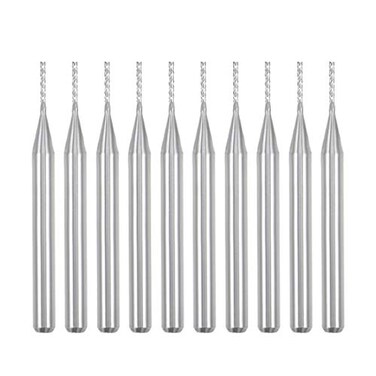 uxcell 10Pcs 08mm Carbide End Mill Engraving Milling Cutter CNC Router Bits for PCB Machine 18 Shank
