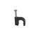 Your Cable Store 100 Pack Black 8mm RG6 Cable Clips