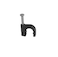 Your Cable Store 100 Pack Black 8mm RG6 Cable Clips