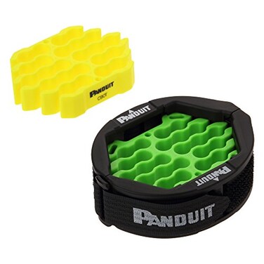 Panduit CBOT24K TakTy Cable Organizing Tool Kit Manage Up to 24 Cables Includes Jacket Cover Hook Loop Fastener 2 Organizing Inserts Compatible with Cat5e Cat6 Cat6A Cables Black
