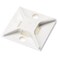 Panduit ABM2SAC Adhesive Backed Cable Tie Mount 4Way Mount PreInstalled Adhesive Indoors Environment ABS Rubber Mounting Method White Pack of 100